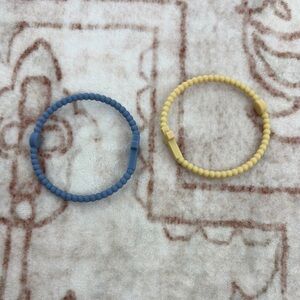 Beaded Bracelets Set - Blue and Yellow